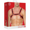 Ouch! Harness Harnais Buckle Bulldog Noir-Rouge